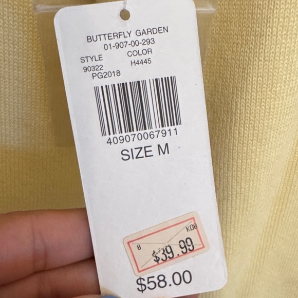 Kate Hill Yellow and Pink Women's Top - Picture 5 of 5